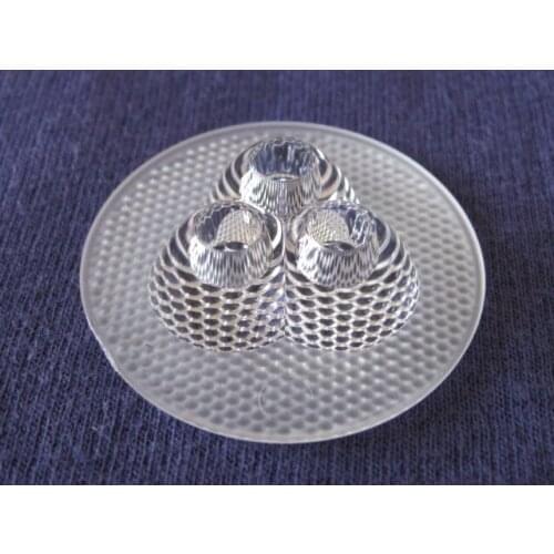 ZUS-42 High quality LED Lens 3P, Size: 42X10.3mm, Degree: 60, Bead surface, With 1mm step, PMMA Materials