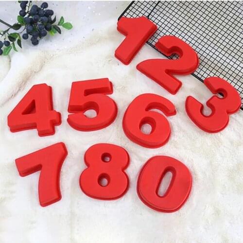 0-9 Number Digital Cake Mold Cake Numbers Shape Cake Decoration Tool for Wedding Birthday Anniversary