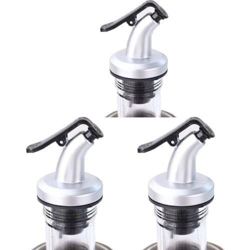 1/3pcs Oil Bottle Stopper Lock Plug Seal Leak-proof Sprayer Drip Wine Pourers Liquor Dispenser ABS Nozzle Kitchen Bar BBQ Tool