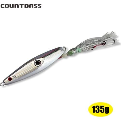 1PC, 135g 4.8oz Countbass Inchiku Jig With Octopus Assist Hook, Salty Rubber Jigs, Lead Fish, Snapper Fishing Lures