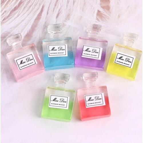 10pcs 19*11mm Fashion Perfume Shape Colorful Resin Cabochons Ornament Accessories DIY Jewelry Findings Cameo Patch beading Charm