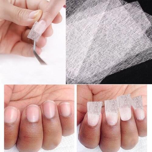 10pcs Silk Fiberglass Nail Extension Fiber Tips Nail Acrylic Professional Manicure Nail Art Building Gel DIY Tools