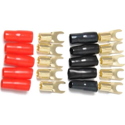 5 Pairs 8 AWG Fork Terminals Wire Cable Connectors Corrosion Resistant