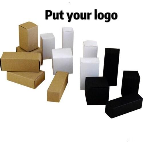 50pcs 100pcs Kraft Paper cardboard Box for Jewelry gift Candy packaging carton Box gift soap Package Packing paper Box white