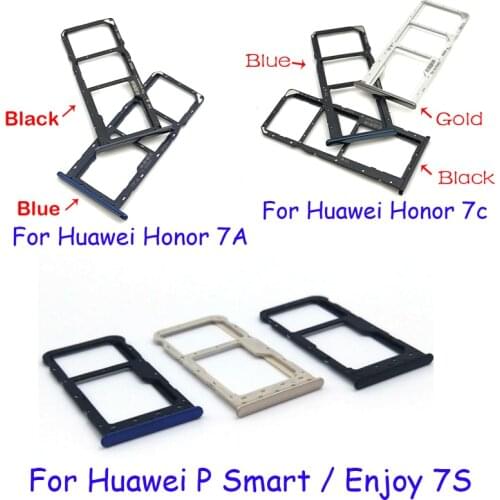 For Huawei Honor 7A 7C P Smart SIM Card Tray Slot Holder Adapter Accessories
