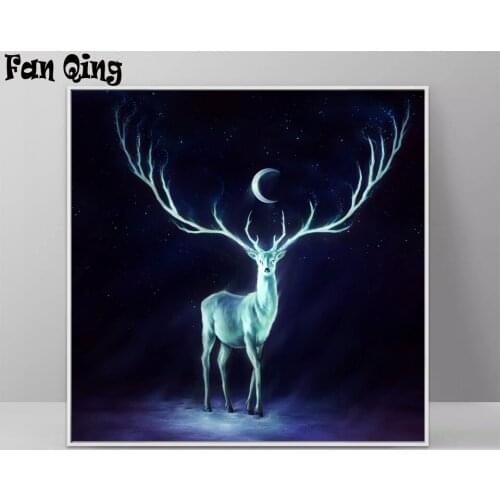 5D Diy Diamond Painting Animal Deer Full Square Cross Stitch Diamond Embroidery Harry Round Drill Home Decor Needlework