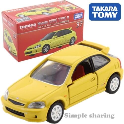 Takara Tomy Tomica Premium No. 37 Honda Civic Type R 1st Edition 1/62 Car Hot Pop Kids Toys Motor Vehicle Diecast Metal Model