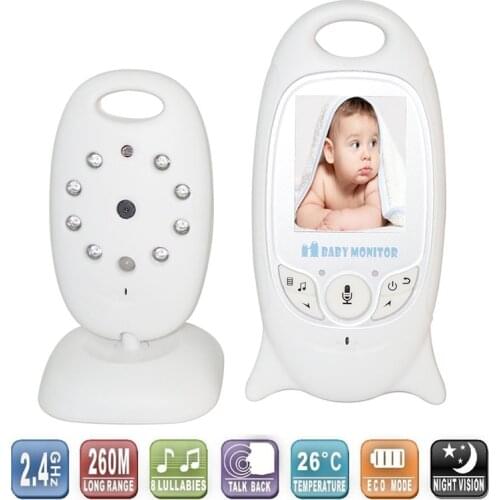 2.4G Wireless Digital Baby Sleeping Monitor 2Inch Color Display Night Vision Security Two Way Talk Temperature Monitor VB601