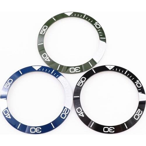 38.7mm Luminous Ceramic Bezel Insert 41mm Dial for Longines Conquest L3 Watch Face Black Blue Green Watch Replace Accessories