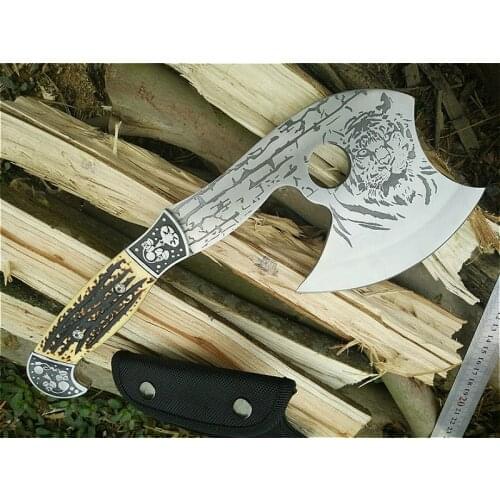 CF PEGASI Sharp 58 HRC Tiger Stripes Axe Fire Rescue Axes Camping Outdoor Multifunctional Axe Free Drop Shipping
