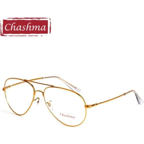 Chashma Brand Clear Eyeglasses Gold Glasses Frames Prescription Eyewear Oversized Eyeglass Frames For Men and Women