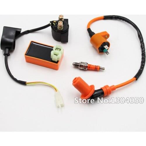 GY6 50cc 125cc 150cc Scooter Atv Performance Ignition Coil Starter Relay Racing CDI A7TJC Spark Plug Taotao SunL new