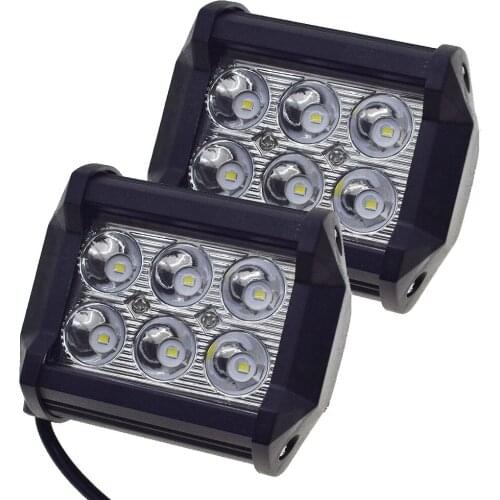 2 PCS 18W LED work lights, 4 "inch light pole 12V floodlights, suitable for marine truck tractor 4x4 to provide automobile LED