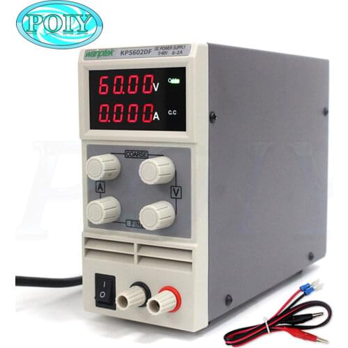 KPS602DF Adjustable High precision double LED display switch DC Power Supply protection function 60V2A 110V-230V 0.1V/0.001A EU