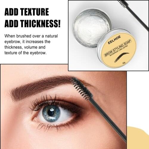 Eelhoe Eyebrow Cream Styling Soap Colorless Transparent Refreshing And Long-lasting Natural Eyebrow Styling Cosmetic Brush Tatto