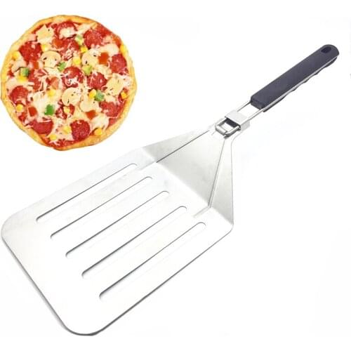 Cake Spatula Pizza Shovel Slotted Turner Stainless Steel Oversize Kitchenware Western Baking Tool Thick Dinner Tool Shovel 1pcs