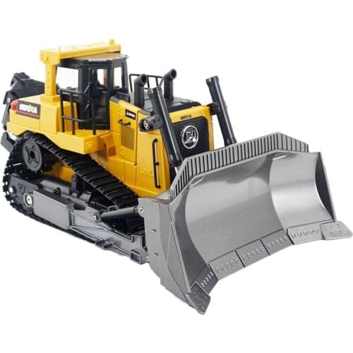HUINA 1569 Remote Control Truck 9CH RC Bulldozer Machine on Control Car Toys for Boys Hobby Engineering Gifts