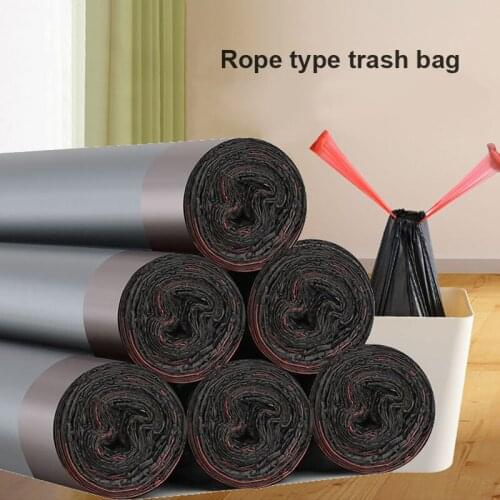 5 Roll Garbage Bags Portable Thicken Desktop Trash Bags Kitchen Mini Disposalbe Plastic Drawstring Rubbish Bags