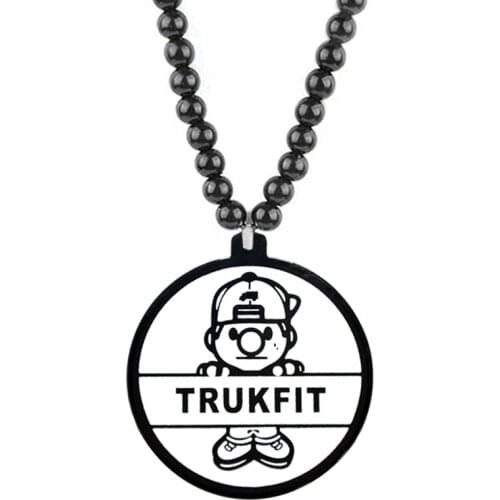 Fashion Brand Hip Hop Trukfit Boy Pendant Necklace Men Collier Long Bead Chain Male Necklace Jewelry Gift Collares Bijouterie