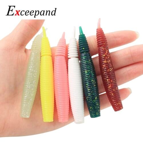 Exceepand 5 PCS Floating Soft lure Worm Fishing Lure Float Swimbait Silicone Bionic Artificial Bait for Bass Pike