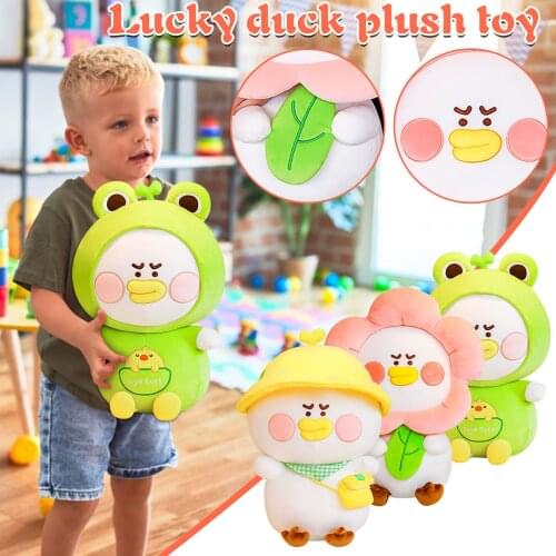 Plush Stuffed Animals Jungle Set Plush Toys Set with Carrier for Kids Babies & Toddlers Baby Stuffed Duck Frog Flower Plush Toys