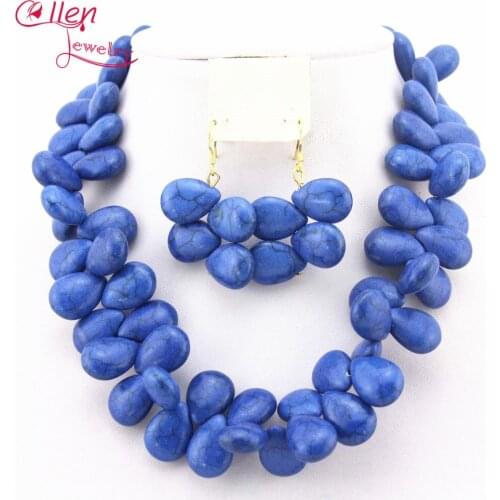 New Arrival African Jewelry Sets African Wedding Beads Jewelry Set Necklace Earrings Sets W8239