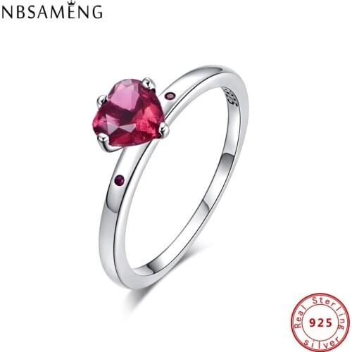 925 Sterling Silver Ring Original Engagement Wedding Heart Rings Women Jewelry Vintage Valentines Day Love Gift Luxury Brand