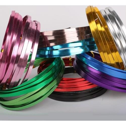 Best Selling different colors 5X1mm Flat Aluminum Wire,Soft Metal Floristry Wire , for DIY Jewelry Findings & Craft Making