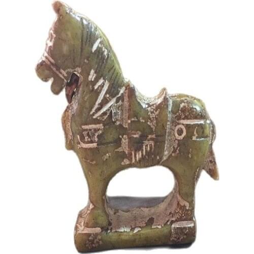 Xiuyu ancient jade imitation antique pendant to display a war horse