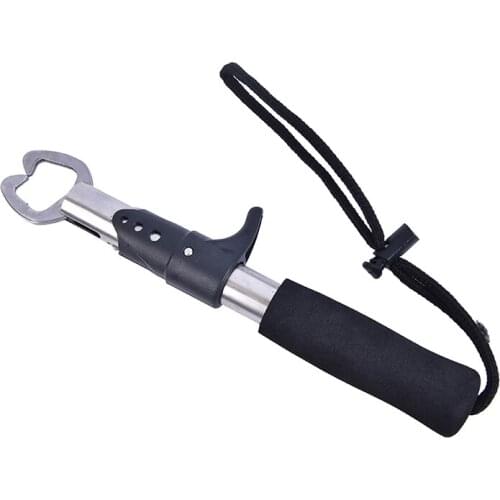 Portable Fishing Gripper Stainless Steel Fish Lip Grip Handle Grab Carp Fishing Lip Grip Alicate De Pesca Fishing Tackle Tools