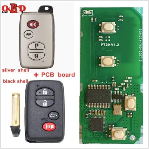 Lonsdor 314/433MHz Car Control Transmitter Smart Remote Key for Toyota/Crown/Prodo/Lexus 4D PCB Board FT20-0140/3370/5290/A/F433