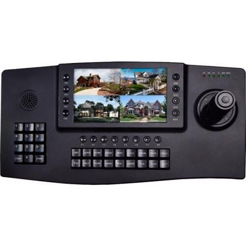 4D Joysticker Network IP Keyboard Controller Controller ONVIF HD 7" 1024*600 LCD Monitor for PTZ Speed Dome IP Camera (SKB-N402)