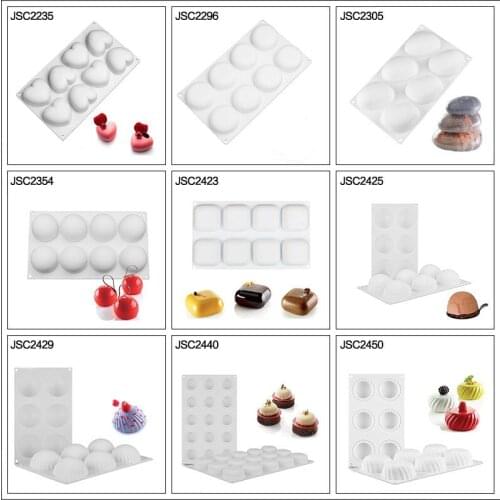 DIY 3D Silicone Mousse Cake Moulds FDA Silicone French Pan Cake Baking Pan Non-Stick Cake Decor Soap Fondant Bake Mold Bakeware