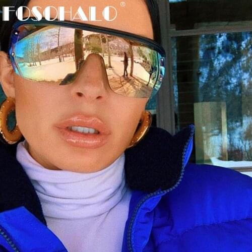 2020 Vintage Goggle Sunglasses Women Trendy Designers Punk One Piece Sun Glasses Men Retro UV400 Steampunk Vintage Sunglasses