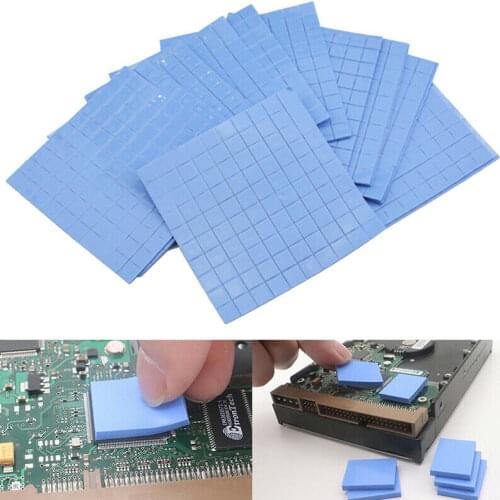 100pcs Thermal Silica Sticker For Laptop CPU Graphics Card Cooling Silicone Gel Pad LED Chip Cooling Heat Dissipation
