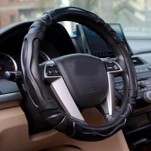 Three-dimensional Lambskin Handmade Car Handle, Car Steering Wheel Cover, Non-slip Massage Steering Wheel, Interior Accessories