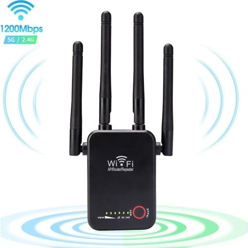 5 Ghz WiFi Repeater Wireless Wifi Extender 1200Mbps Wi-Fi Amplifier 802.11N Long Range Wi fi Signal Booster 2.4G Wifi Repiter