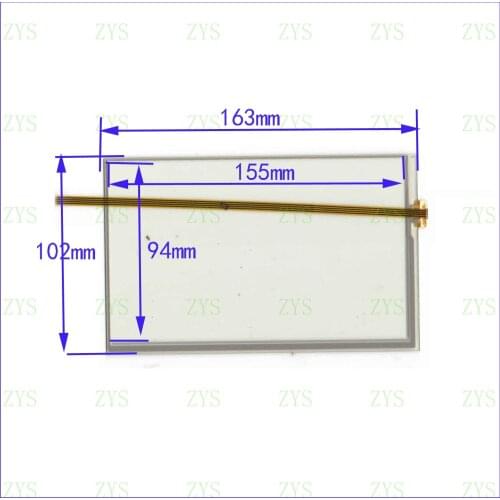 ZhiYuSun TT20240A 163*102mm 7.1inch 4 lines resistive touch panel for Car DVD Industrial control 163*102