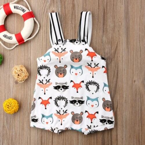 2020 New Arrival Summer Toddler Infant Newborn Baby Girls Boys Romper 0-24M Sleeveless Cartoon Animal Jumpsuits Sunsuit Playsuit