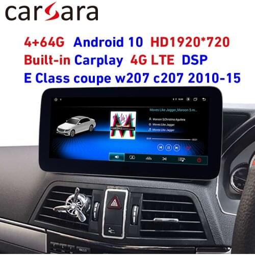 4G RAM 64G Android 10 touch screen for E Class coupe C207 A207 2010-2015 10.25" Navigation built in carplay multimedia player