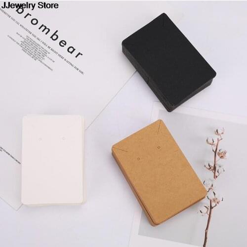 50PCS/100PCS/bag Earrings And Necklace Display Cards Cardboard Earring Package Hang Tag Card For Ear Studs Earring Necklaces