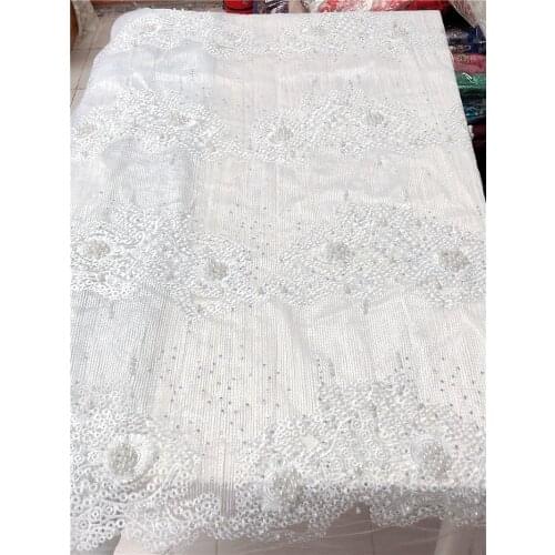 Beaded african french lace fabric with beads 5yards JRB-20.51803 african tulle lace fabric for fashion dress