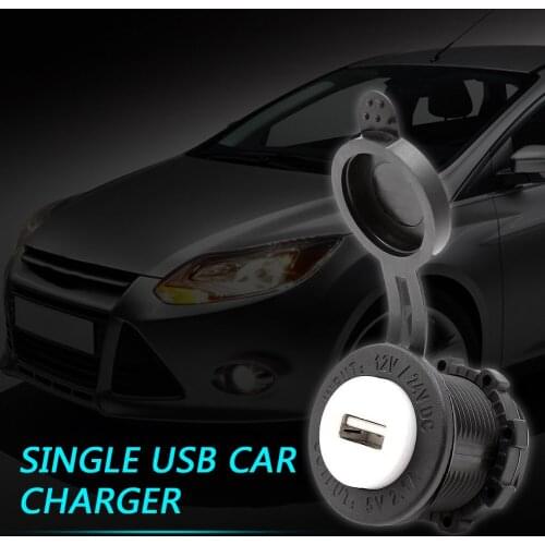 Car Supplies Power Supply Dual Usb Waterproof Mobile Phone Charger White Core 12v24v2.1a Charging Mobile Phone Tablet Gps