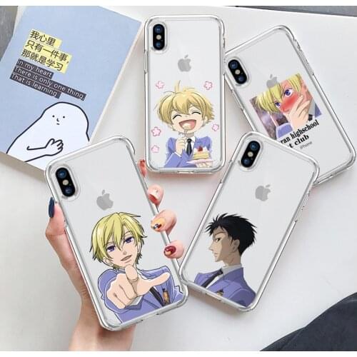 Ouran highschool host club phone Case For iPhone 11 12 Pro XS MAX XR X 7 8 6Plus SE 2021 Candy Soft Silicone Phone Cover Bag
