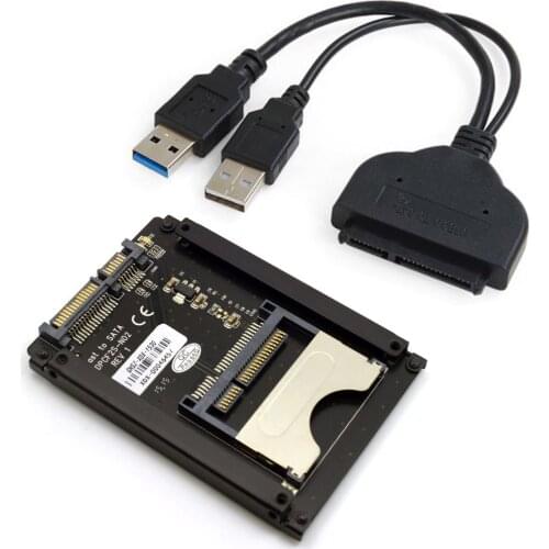 CY SATA 22 Pin to USB 3.0 to CFast Card adapter 2.5" Hard Disk Case SSD HDD CFast Card Reader for PC Laptop