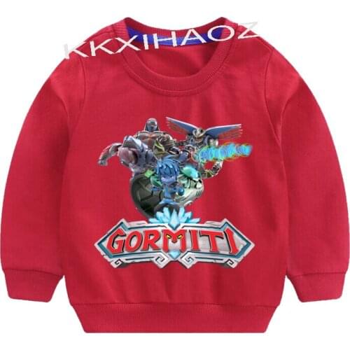 2-13Y Hot Game Gormiti Hoodie Girls Casual Coat Kids Hoodies Spring Autumn Toddler Boys Sweatshirt Casual Clothes Baby Outwear
