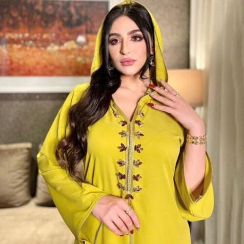 Dubai Turkey Muslim Dress Abaya For Women Moroccan Elegant Lady Islamic Clothing 2021 Eid Mubarak Djellaba Femme