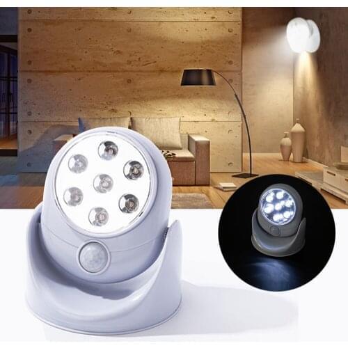 Motion Sensor Wall Lamp 360 Rotating Security Dummy Camera Wireless Outdoor Indoor Security Light