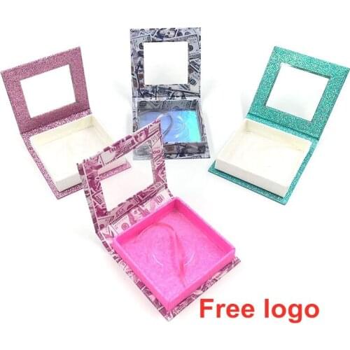 Lash Boxes Packaging fashion square marble Wholesale New Empty Eyelash Packaging Box Lashes Case Eyelashes Package makeup