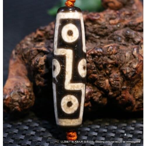 Magic Energy Tibetan old Agate 9 Eye totem dZi Bead Pendant Amulet Talisman UP17 LKbrother Talisman UPD210619A4
